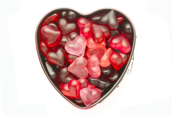 Mold with jelly heart — Stock Photo, Image