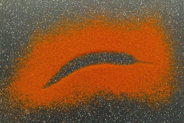 Chili pepper silhouette — Stock Photo, Image