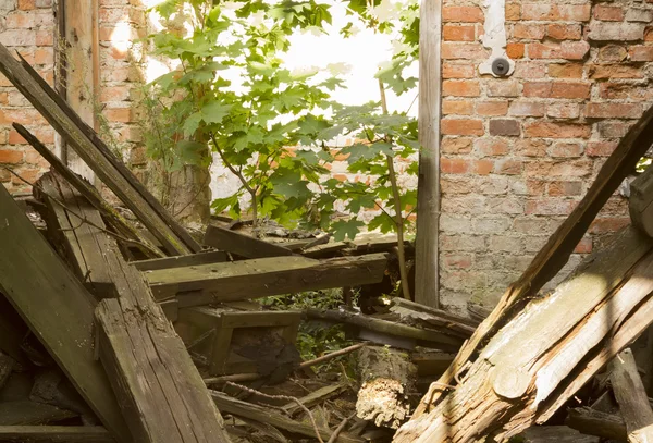 Förstörda hus — Stockfoto