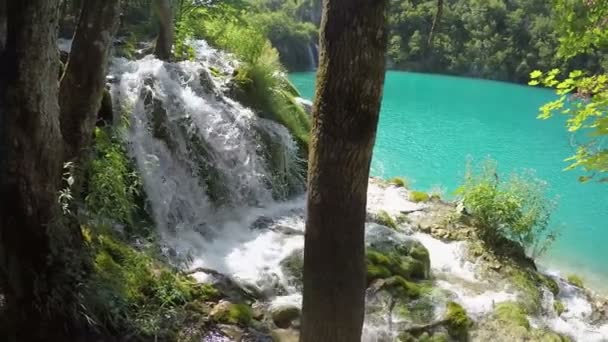 Ağır çekimde Plitvice şelale — Stok video