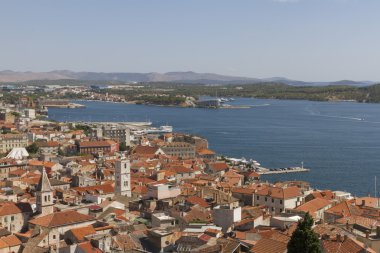 görünümünün Sibenik üzerinde üst