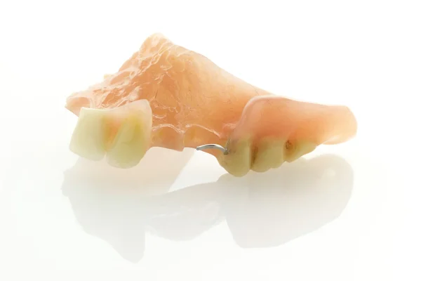 Old denture isolated — Stock Photo, Image