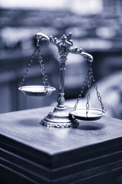 Decorative Scales of Justice in the Courtroom clipart