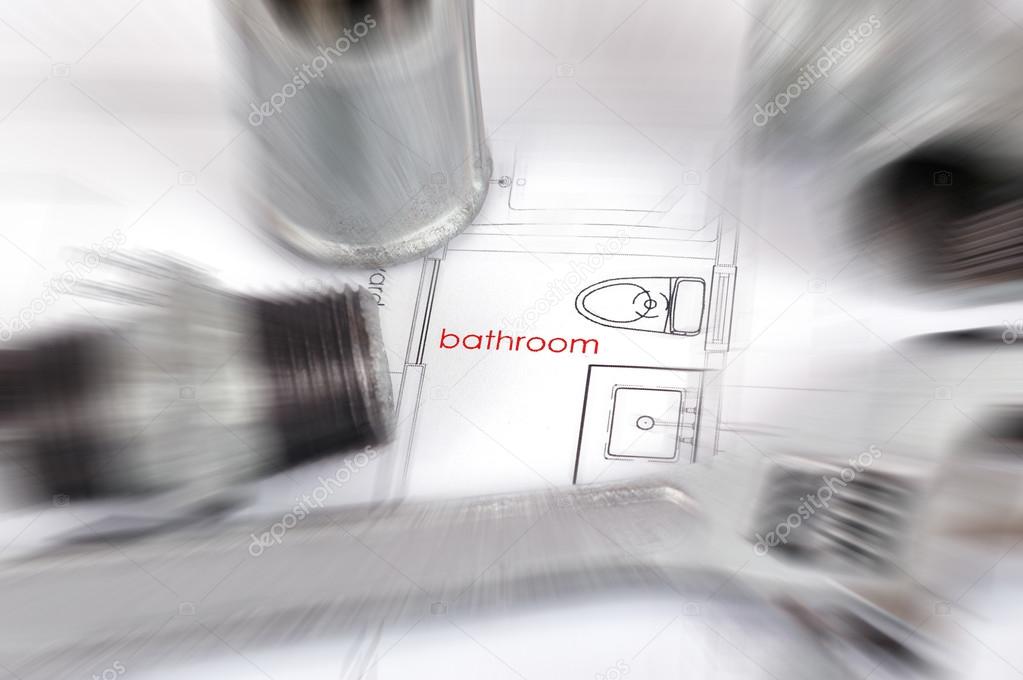 Bathroom renovation concept, bathroom renovation plans.
