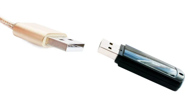 Az adapter Usb és flash memóriakártya — Stock Fotó