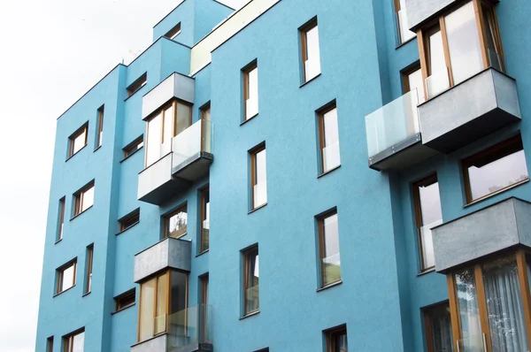 Blue apartment house — Stock Photo, Image