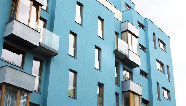 Blue apartment house — Stock Photo, Image