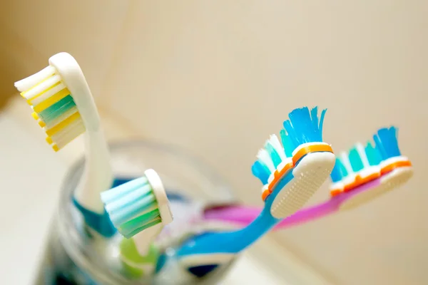 Multi-coloured tooth-brushes — Stock Photo, Image
