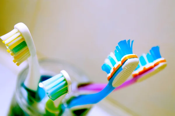 Multi-coloured tooth-brushes — Stock Photo, Image