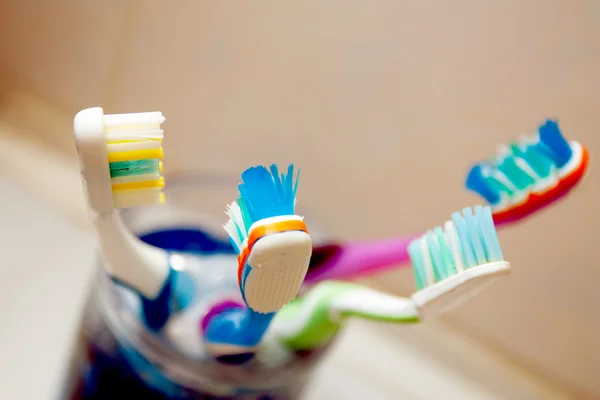 Multi-coloured tooth-brushes — Stock Photo, Image