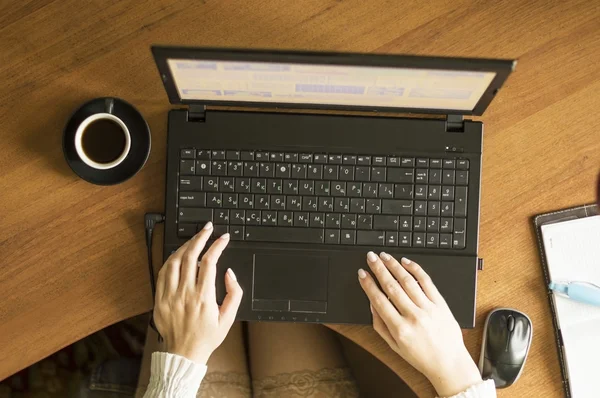 The process of with a laptop — Stock Photo, Image