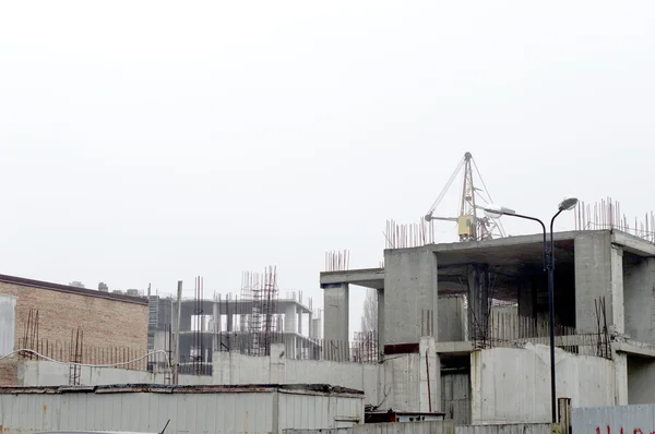 Construção de uma nova casa monolítica — Fotografia de Stock