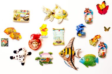 Decorative toys on magnets  clipart