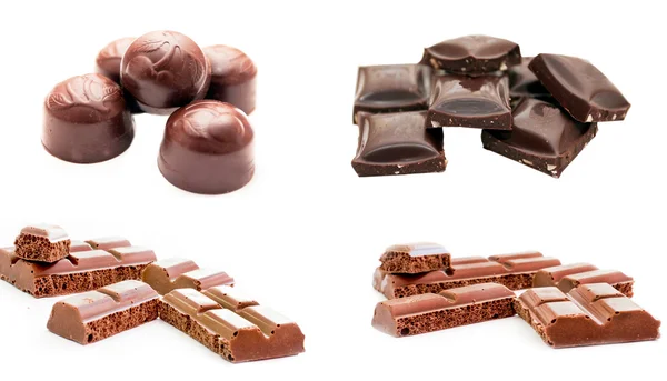 Different chocolate and different shapes — Stock Photo, Image