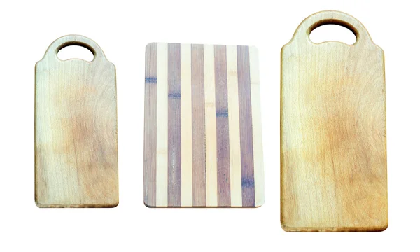 食品加工の異なる木製のまな板 — ストック写真