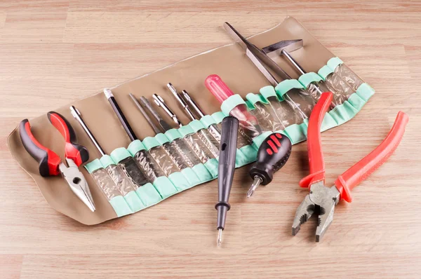 Zbiór różnych narzędzi do naprawy pracy w domu — Zdjęcie stockowe