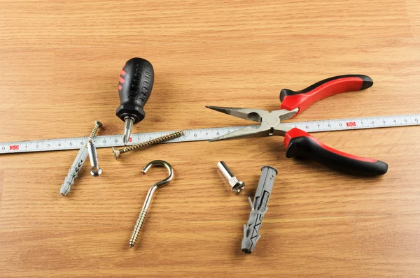 Set of various tools for mounting and installation — Stock Photo, Image