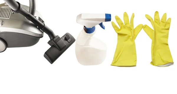 Hoover and miscellaneous equipment for cleaning — Stock Photo, Image