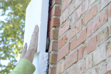 Köpük plastik ile ev winterizing