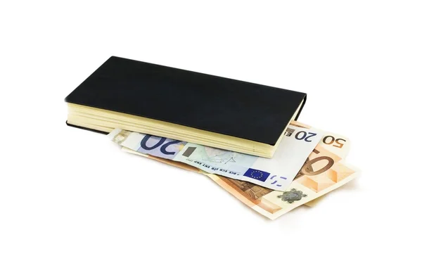 De euro en laptop — Stockfoto