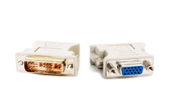 DVI- och Vga-adaptrar — Stockfoto