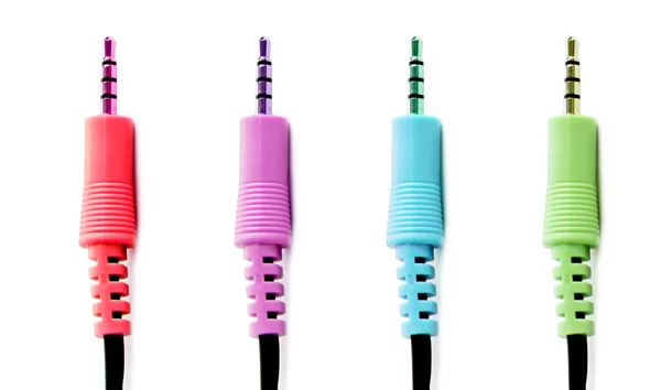 Adaptor audio berbagai warna — Stok Foto