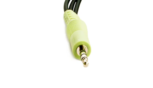 Ses adaptörü yeşil — Stok fotoğraf
