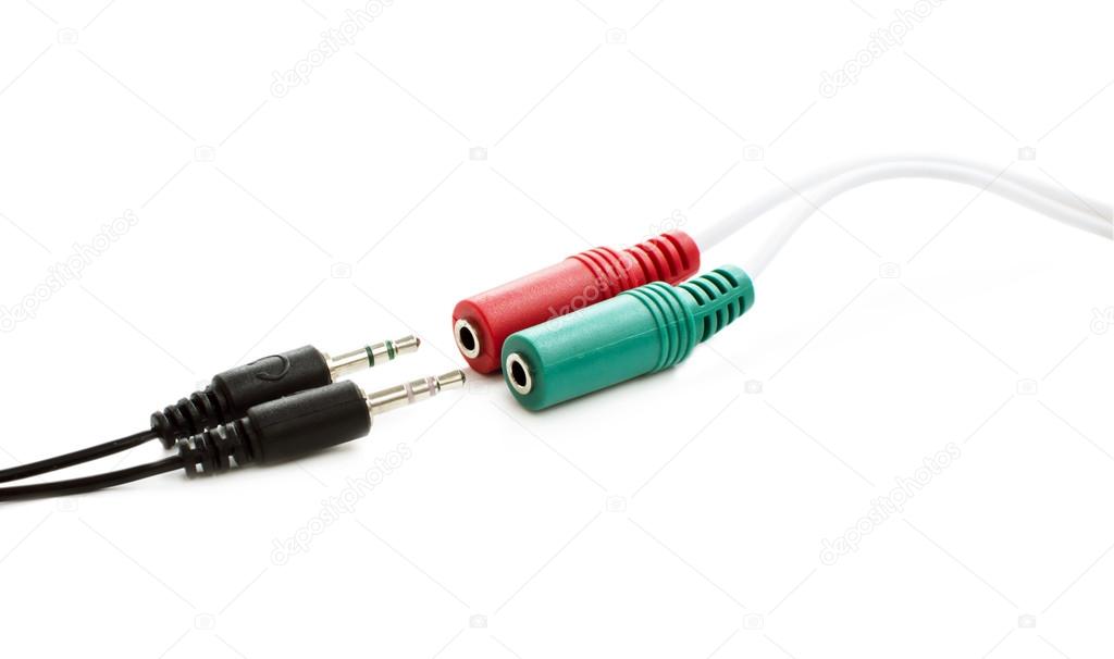 Connecting audio adapter to the connector 