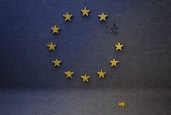 Euro disunion concept — Stock Photo, Image