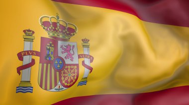 İspanya bayrağı 3d render