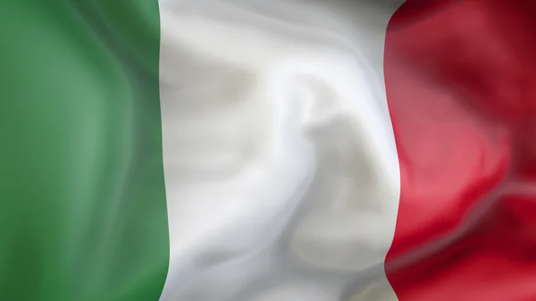 İtalya bayrak 3d render — Stok fotoğraf