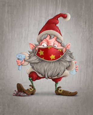 Noel baba ve covid 19 önleme aygıtı