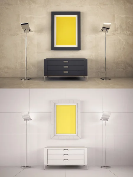 Interieur Poster frame mock-up — Stockfoto