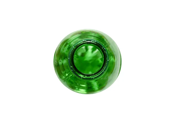 Top of the green plastic bottle — Stock Photo, Image