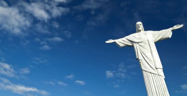 Rio De Janeiro, Brezilya - 09 Mayıs 2012: Kurtarıcı İsa heykeli