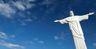 Rio De Janeiro, Brezilya - 09 Mayıs 2012: Kurtarıcı İsa heykeli