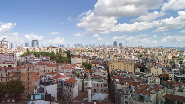 Панорама Стамбула Вежі Галата Мости Мечеті Босфор Стамбул Туреччина — стокове фото