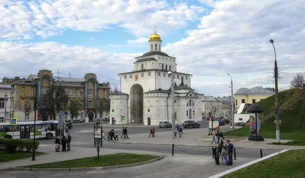 Złota Brama Władimira Zbudowana Między 1158 1164 Rokiem Rosji Złoty — Zdjęcie stockowe