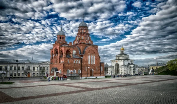 Trinity Church Theatre Square Vladimir City Russia Hdr Style — Stock Photo, Image