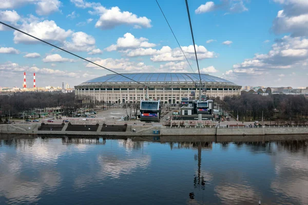 Moscow Russia Şubat 2020 Moskova Moskva Moskova Nehrinin Üzerinden Geçen — Stok fotoğraf