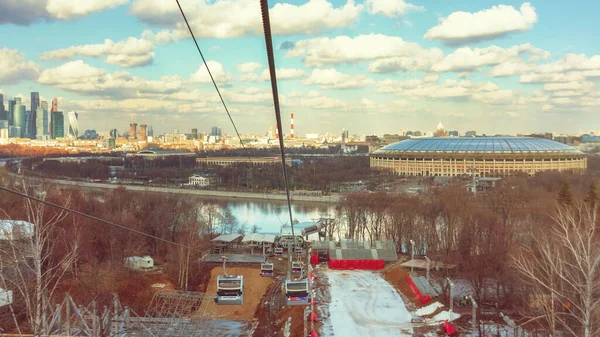 Moskau Russland Februar 2020 Blick Aus Einer Kabine Der Ersten — Stockfoto