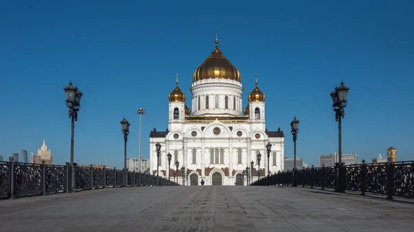 Собор Христа Спасителя Северном Берегу Москвы Юго Западу Кремля Общей — стоковое фото