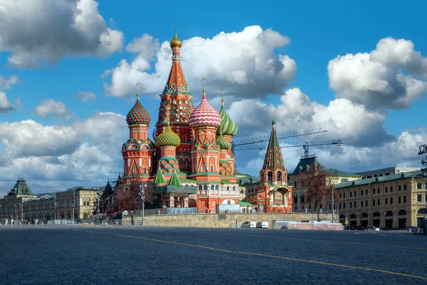 Moscovo Praça Vermelha Catedral São Basílio Catedral Proteção Santíssima Theotokos — Fotografia de Stock