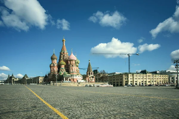 Moscú Plaza Roja Catedral San Basilio Catedral Protección Santísima Theotokos — Foto de Stock