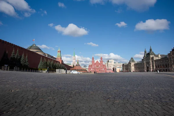 Moskou Rusland Maart 2020 Panorama Van Het Rode Plein Zonder — Stockfoto