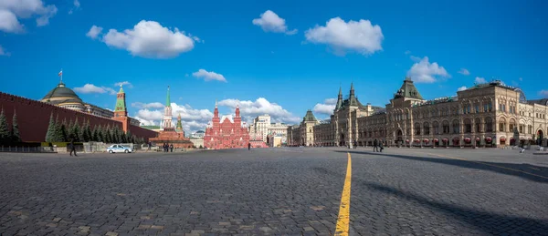 Mosca Russia Marzo 2020 Panorama Della Piazza Rossa Senza Turisti — Foto Stock