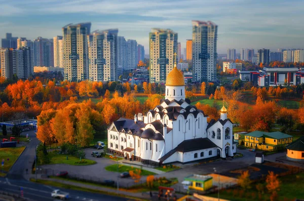 Kościół Świętego Aleksandra Newskiego Mgimo Rosja — Zdjęcie stockowe