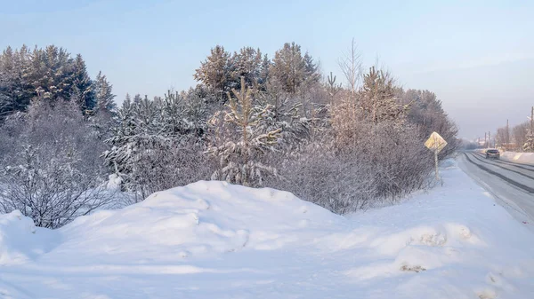 Paesaggio Invernale Nella Zona Della Camera Della Tenuta Stroganovs Usolye — Foto Stock