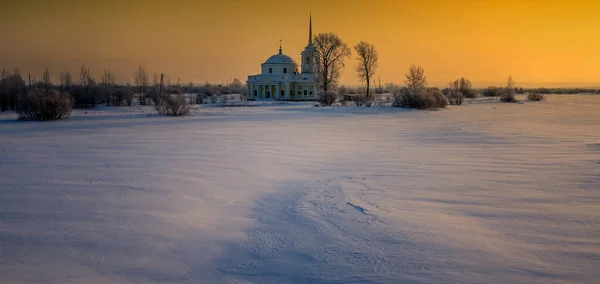 Winter Landscape Area Stroganovs Estate Chamber Usolye Perm Territory Russia — Stock Photo, Image