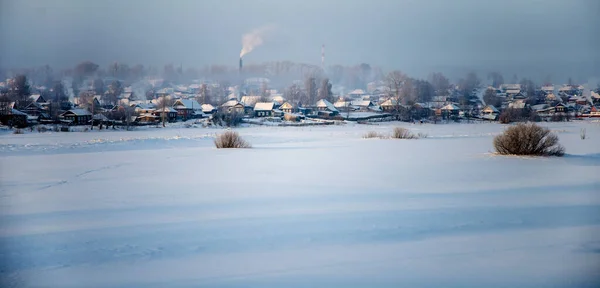 Paesaggio Invernale Nella Zona Della Camera Della Tenuta Stroganovs Usolye — Foto Stock